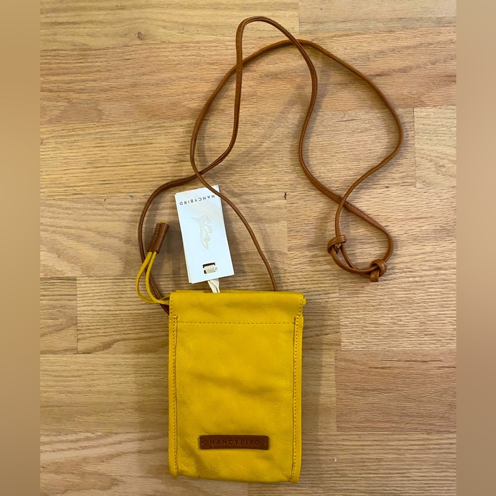 NWT Nancybird Mustard Crossbody Pouch